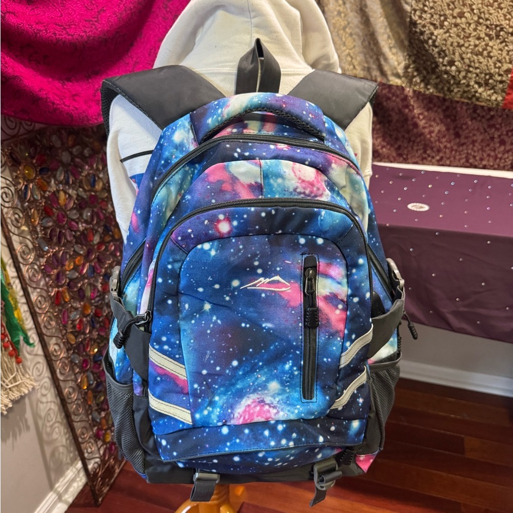 NWOT Galaxy Print USB charging Backpack